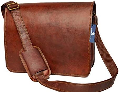 Handmade Vintage Leather Satchel 15 in — photo 4