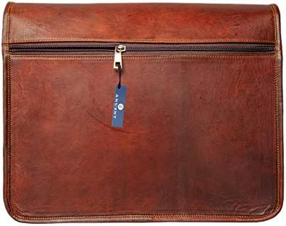 Handmade Vintage Leather Satchel 15 in — photo 5