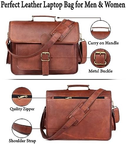 Rugged Brown Leather Business Briefcase — photo 5