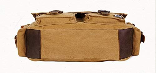 Vintage Military Leather and Canvas Messenger — photo 3