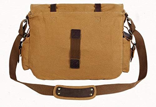 Vintage Military Leather and Canvas Messenger — photo 4