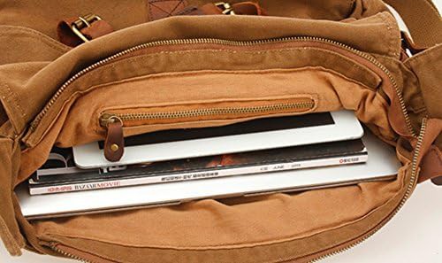 Vintage Military Leather and Canvas Messenger — photo 5