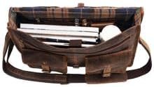 Large leather briefcase messenger 18 in — photo 4
