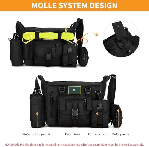 Tactical Canvas Military Messenger Bag 14 in — photo 4