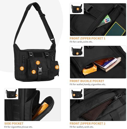 Tactical Canvas Military Messenger Bag 14 in — photo 5