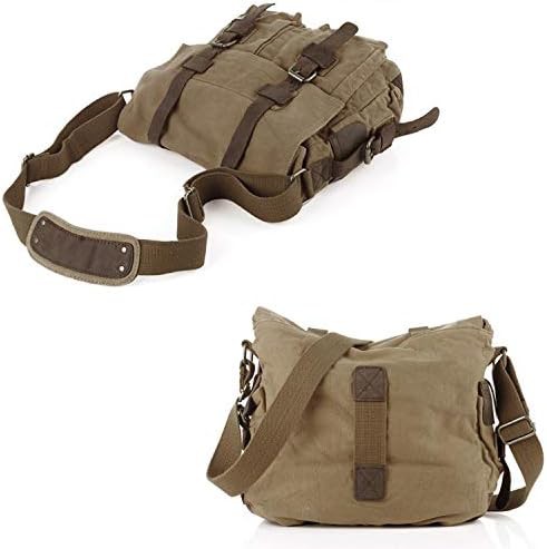 Light brown canvas vintage work satchel 14 — photo 3