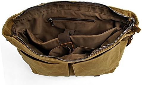 Black vintage waxed canvas crossbody bag — photo 5