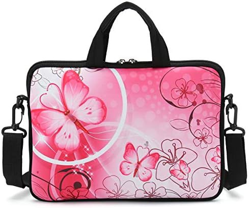 Pink butterfly waterproof sleeve with handle 7 to 10 in — photo 3