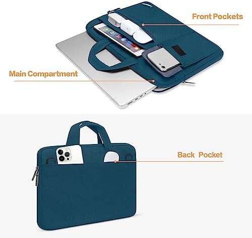 Polyester flapover briefcase 13 in — photo 4