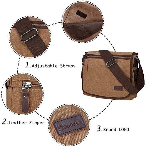 Vintage Canvas Satchel with Bottle Pocket — photo 4