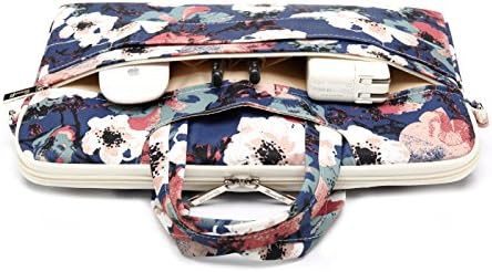 Blue camellia waterproof laptop shoulder case — photo 3