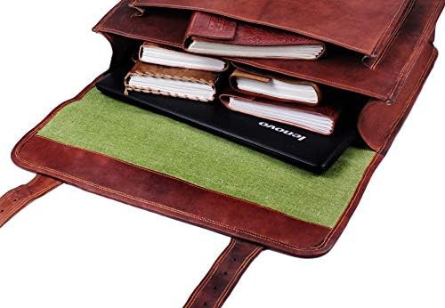 Vintage Leather Laptop Briefcase 16 in — photo 4