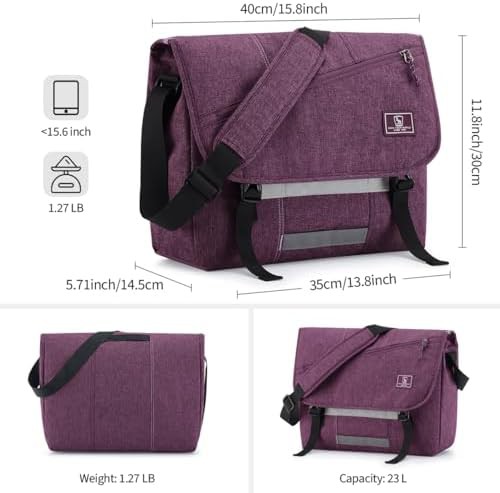 Womens travel satchel laptop shoulder bag 15.6 — photo 4