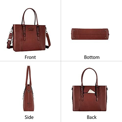 Faux leather laptop tote bag 17.3 inch — photo 5