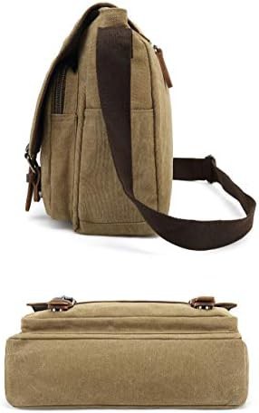 Large Vintage Canvas Travel Crossbody Bag — photo 3