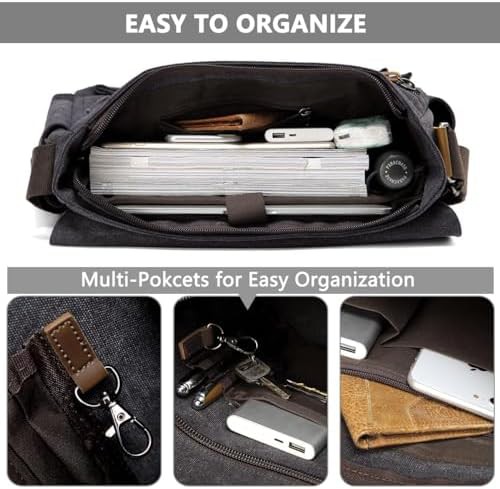 Dark gray commuter shoulder bag 14 in — photo 4