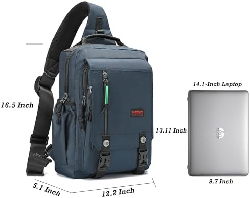 Waterproof Nylon Chest Sling Backpack — photo 5