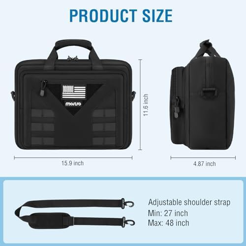 Tactical laptop messenger bag for men 15.6 in — photo 4