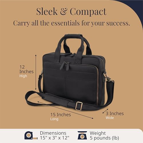 Full-Grain Leather Briefcases for Men — photo 3