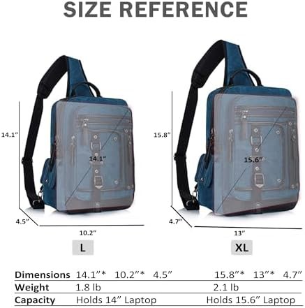 Work commute canvas sling messenger 15.6 in — photo 3