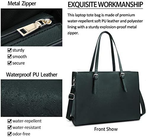 Classic faux leather computer tote 15.6 in — photo 3
