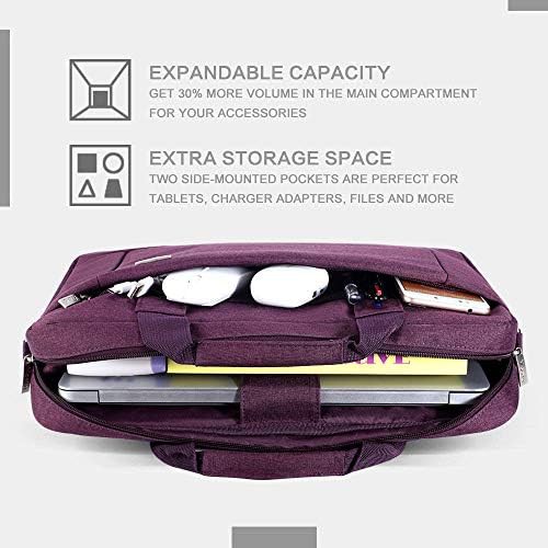 Dark purple computer briefcase 17 in — photo 3