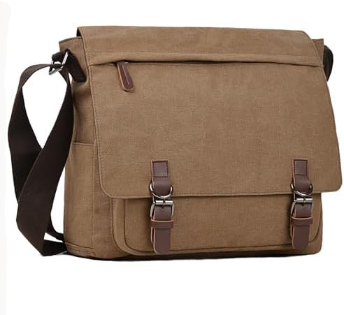 Coffee canvas laptop satchel 15.6 — photo 3