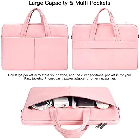 Pink laptop shoulder sleeve briefcase 15 in — photo 4