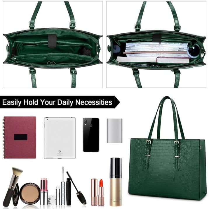 Crocodile leather computer tote bag 15.6 in — photo 3