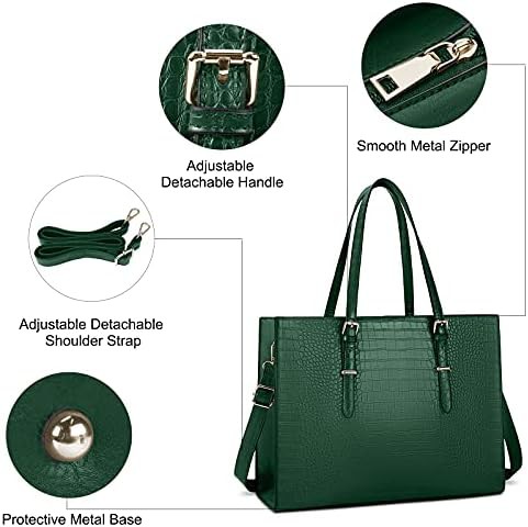 Crocodile leather computer tote bag 15.6 in — photo 4