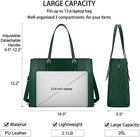 Crocodile leather computer tote bag 15.6 in — photo 5