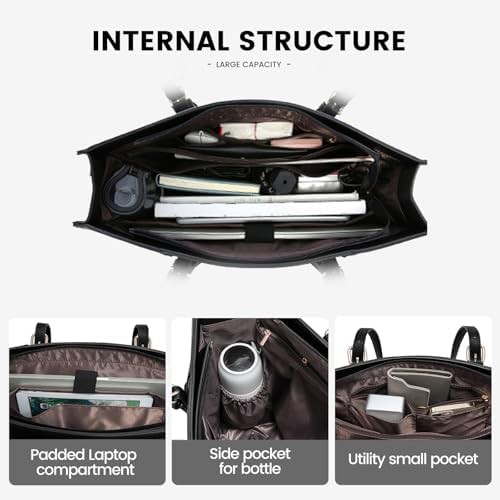Waterproof leather tote with USB port — photo 4