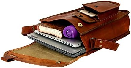 Distressed Leather Satchel and Tablet Briefcase — photo 3