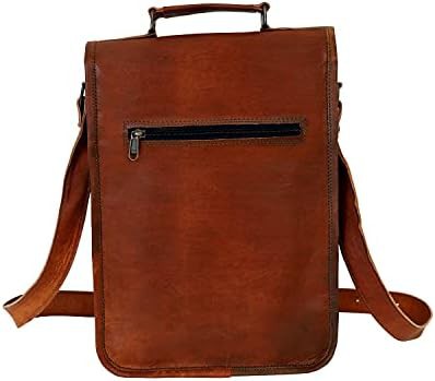 Distressed Leather Satchel and Tablet Briefcase — photo 4