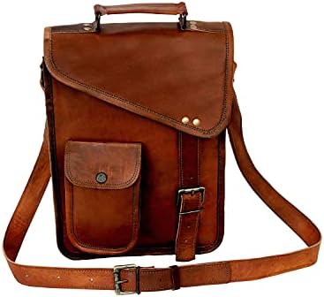 Distressed Leather Satchel and Tablet Briefcase — photo 5