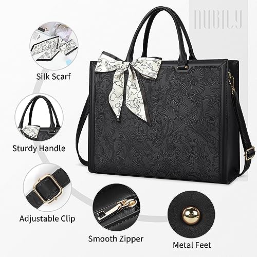 Black lightweight office briefcase 15.6 in — photo 3