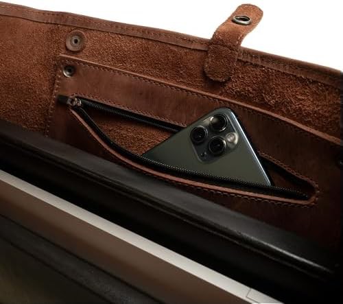 Bourbon Brown Full Grain Leather Tote — photo 3
