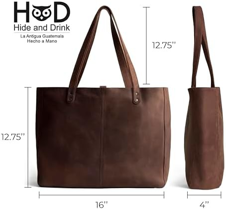 Bourbon Brown Full Grain Leather Tote — photo 4