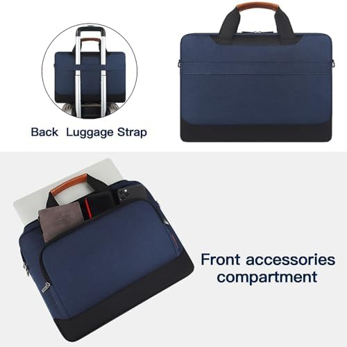 Blue padded shoulder bag 17 in — photo 3