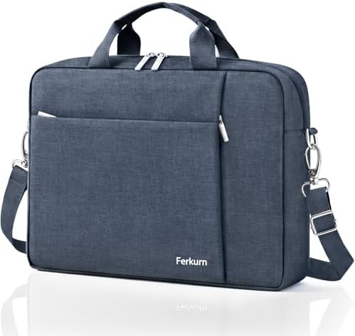 Grey travel messenger bag for 17 inch laptops