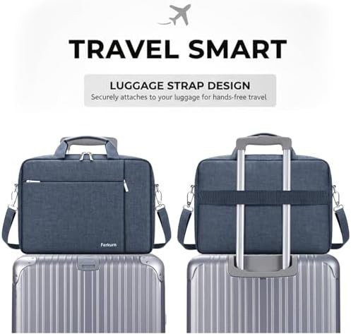 Grey travel messenger bag for 17 inch laptops — photo 4