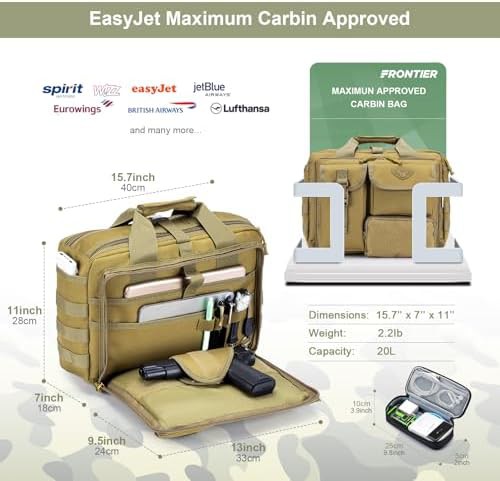 Khaki tactical messenger bag for 14 inch laptops — photo 3