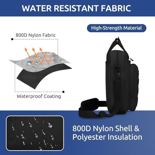 Tactical nylon MOLLE shoulder messenger bag — photo 4