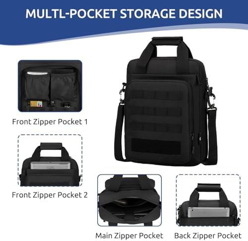 Tactical nylon MOLLE shoulder messenger bag — photo 5