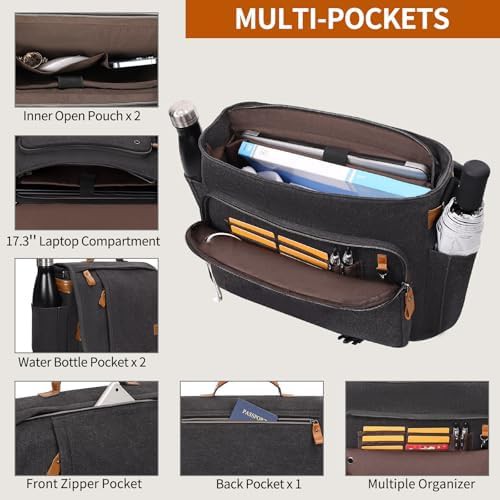 Multi compartment teacher laptop briefcase 17 — photo 4