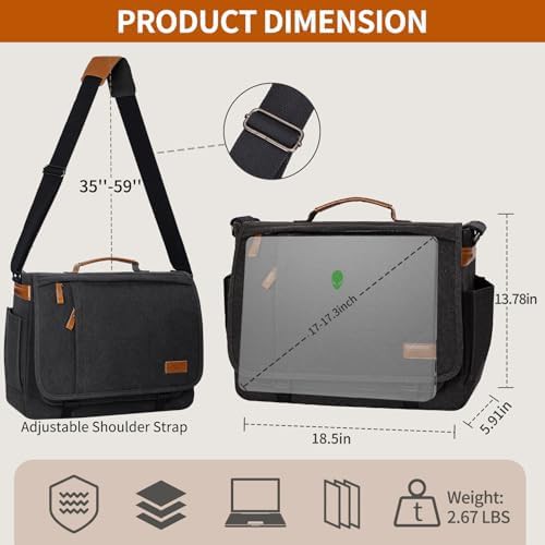 Multi compartment teacher laptop briefcase 17 — photo 5