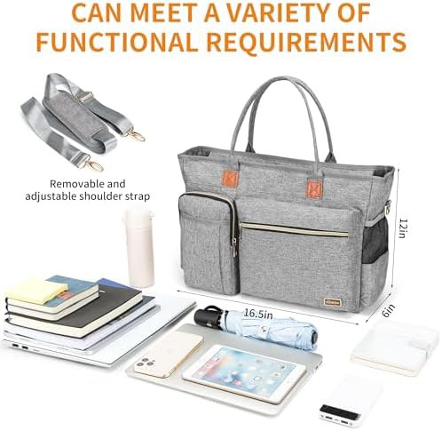 Multi-compartment teacher laptop work tote 15.6 — photo 4