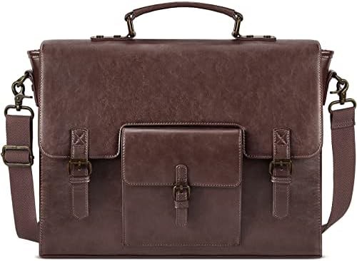 Coffee waterproof laptop briefcase 15.6 in