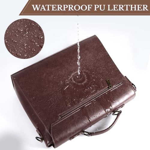 Coffee waterproof laptop briefcase 15.6 in — photo 4