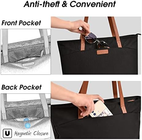 Black Anti-Theft Travel Tote Bag 16 — photo 5